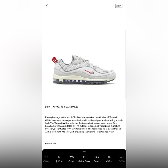 nike 98 summit white